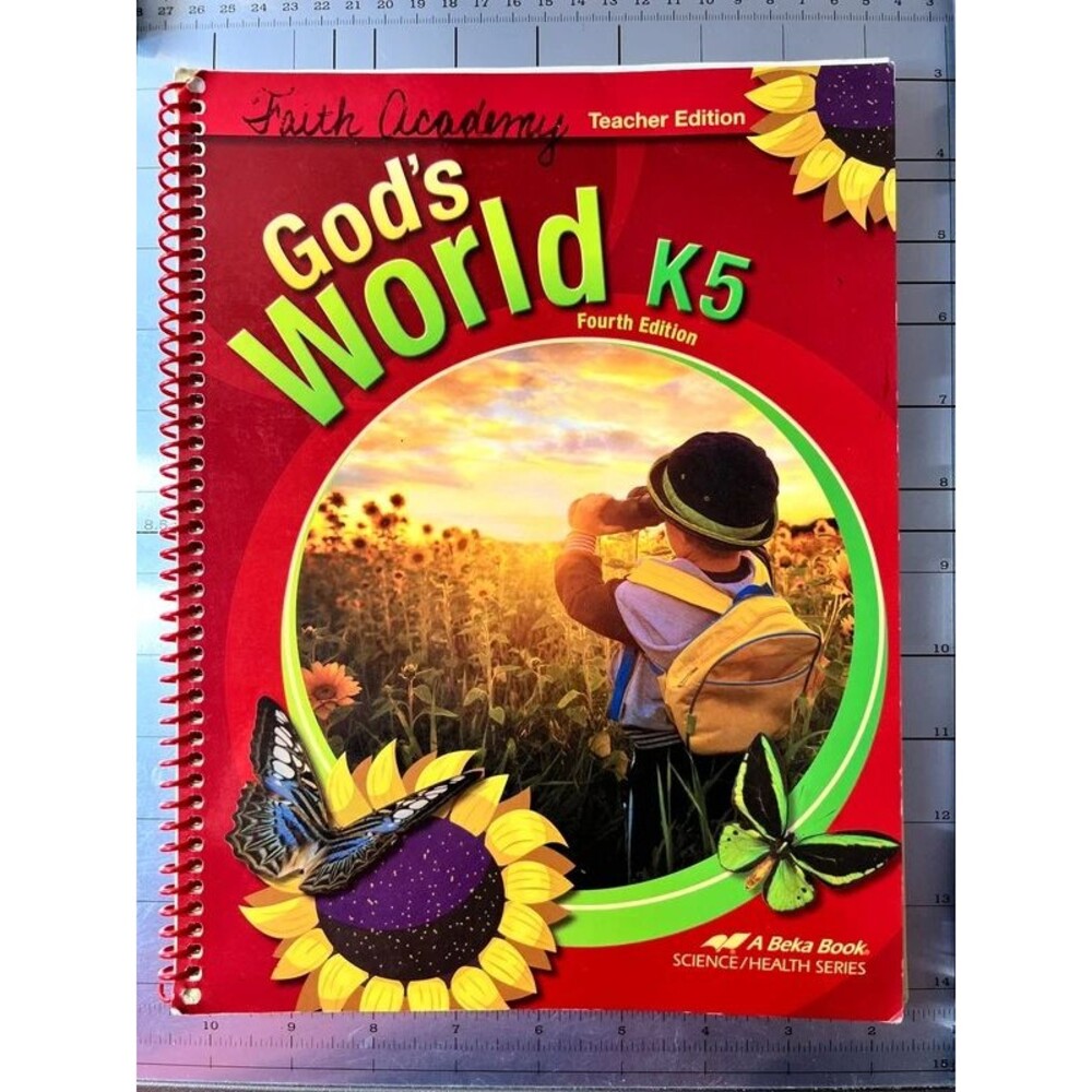 Abeka God’s World K5 Fourth Edition – Teacher Edition + 2 Unused Student Books